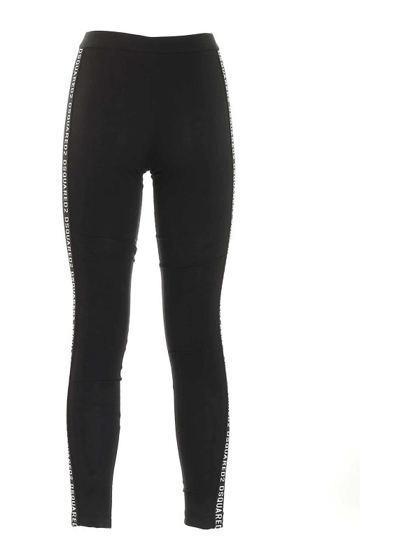 DSQUARED2: leggings online - Branded leggings in black