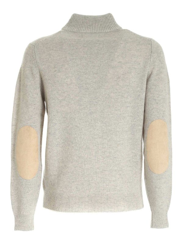 BARBOUR: maglia a collo alto e polo online - Maglione Patch Half Zip grigio