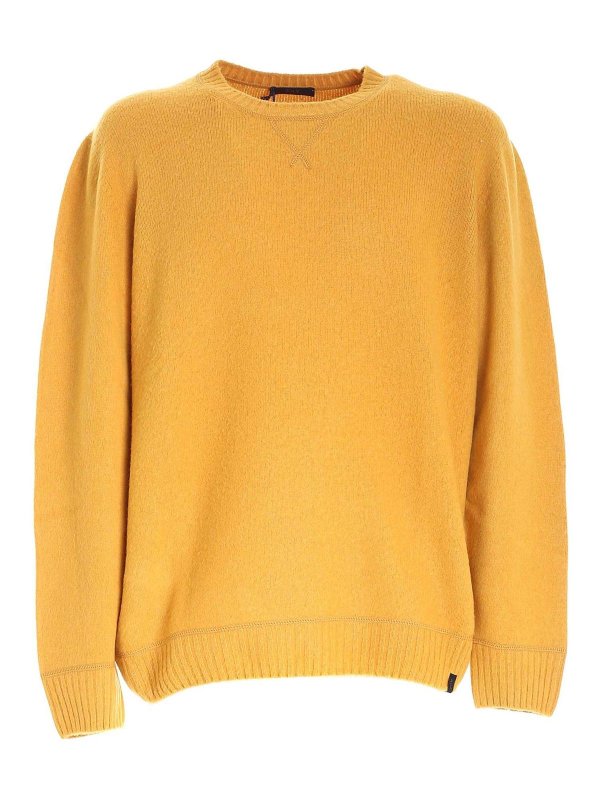 FAY: crew necks - Crewneck sweater in yellow