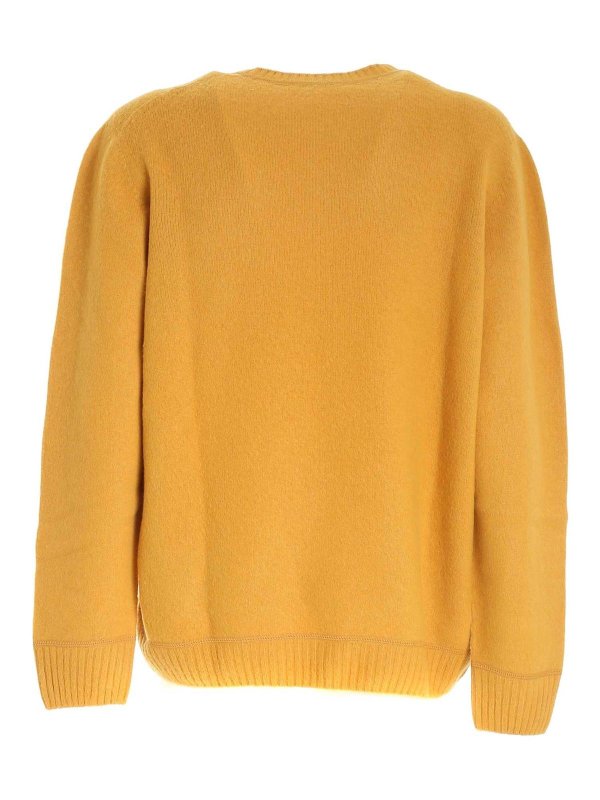 FAY: crew necks online - Crewneck sweater in yellow
