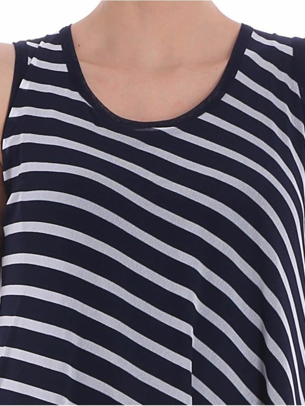 Blue and white striped dress shop online: FUZZI