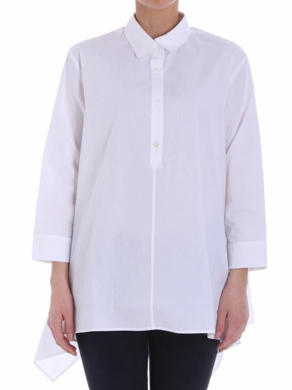 FUZZI: shirts - White oversize blouse