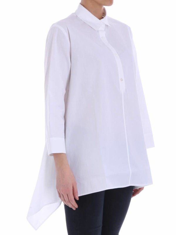 FUZZI: shirts online - White oversize blouse