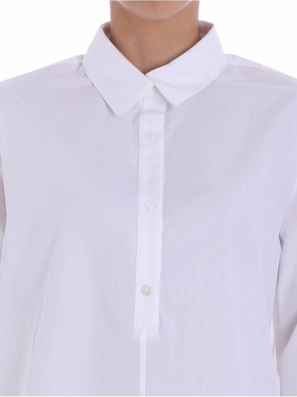 White oversize blouse shop online: FUZZI