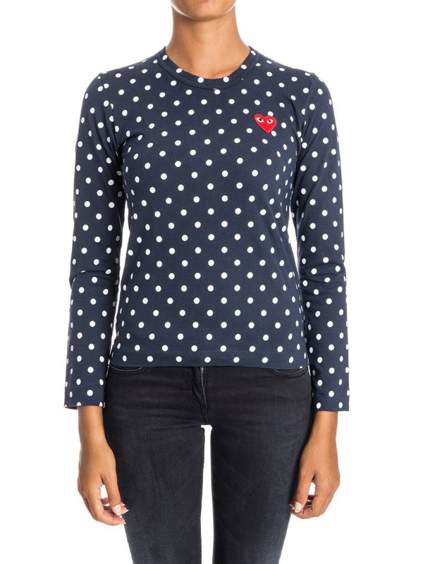 Comme des Garçons Play: t-shirts - Cotton T-shirt