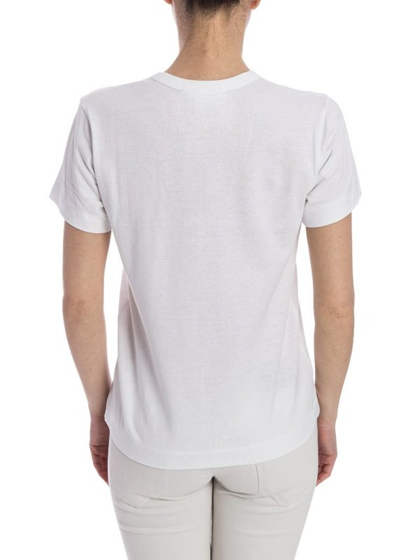 iKRIX Comme des Garçons Play: t-shirts - White t-shirt with red Heart logo print