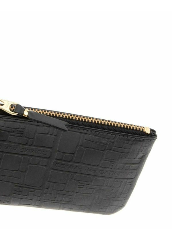 iKRIX COMME DES GARÇONS WALLET: clutches - Embossed Logo pouch in black