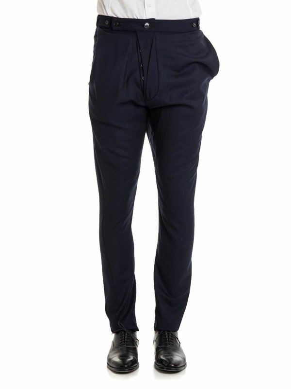 VIVIENNE WESTWOOD: カジュアルトラウザー - カジュアルパンツ - ブルー