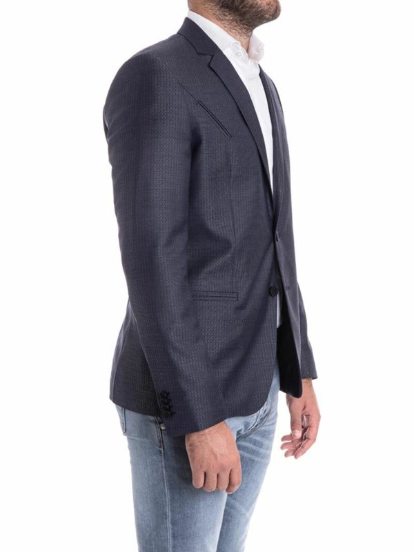 KARL LAGERFELD: blazers - Wool and silk jacket