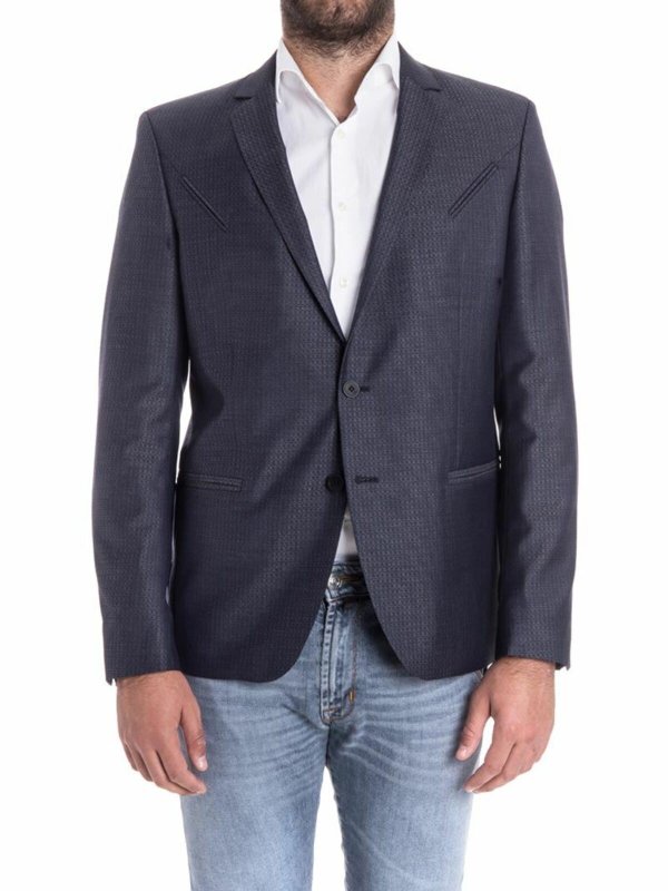 Wool and silk jacket shop online: KARL LAGERFELD