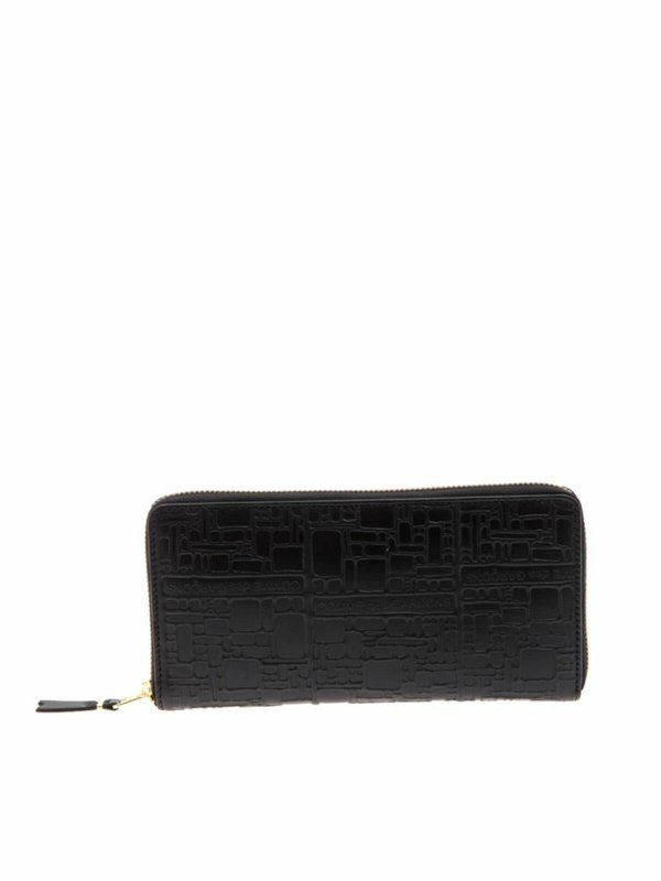 COMME DES GARÇONS WALLET: portafogli - Portafoglio Embossed Logo nero