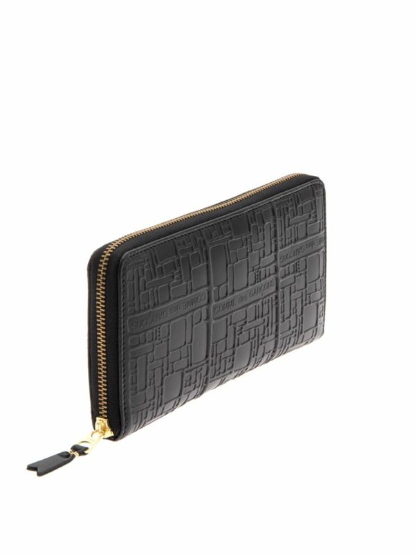 COMME DES GARÇONS WALLET: portafogli online - Portafoglio Embossed Logo nero