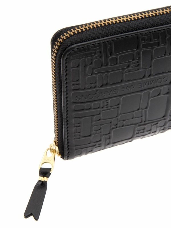 Portafoglio Embossed Logo nero shop online: COMME DES GARÇONS WALLET