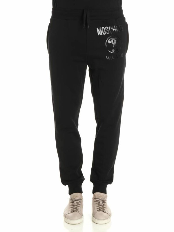 MOSCHINO: tracksuit bottoms - Black Moschino Milano pants