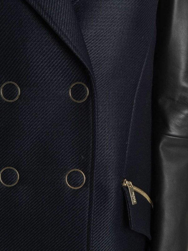Manteau Au Genou - Bleu shop online: KARL LAGERFELD
