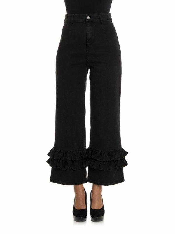 Vivetta: Jeans - Straight Leg Jeans - Schwarz