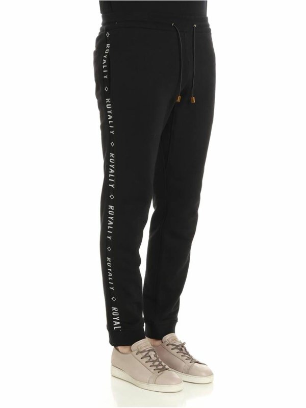 FAUSTO PUGLISI: tracksuit bottoms online - Black Royalty sweat pants