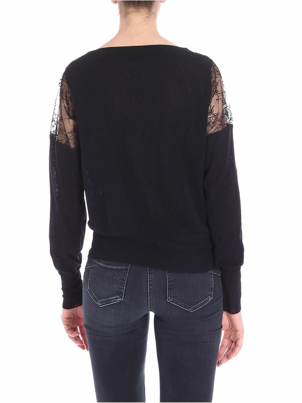 iKRIX FUZZI: cardigan - Cardigan nero con pizzo
