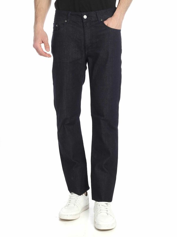 KARL LAGERFELD: straight leg jeans - Dark blue straight jeans