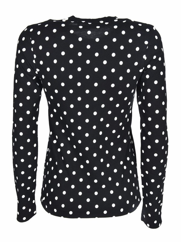 iKRIX Comme des Garçons Play: Black Red Heart dot T-shirt