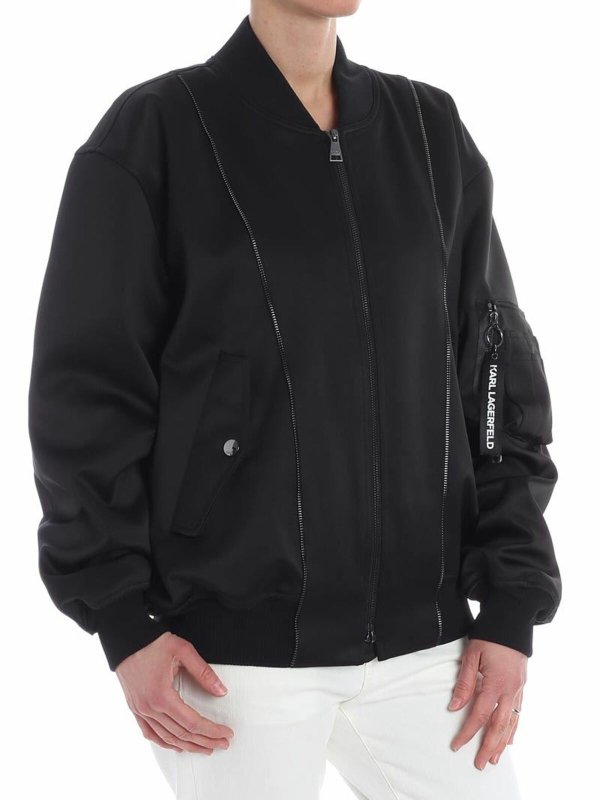 KARL LAGERFELD: casual jackets online - Black oversize bomber
