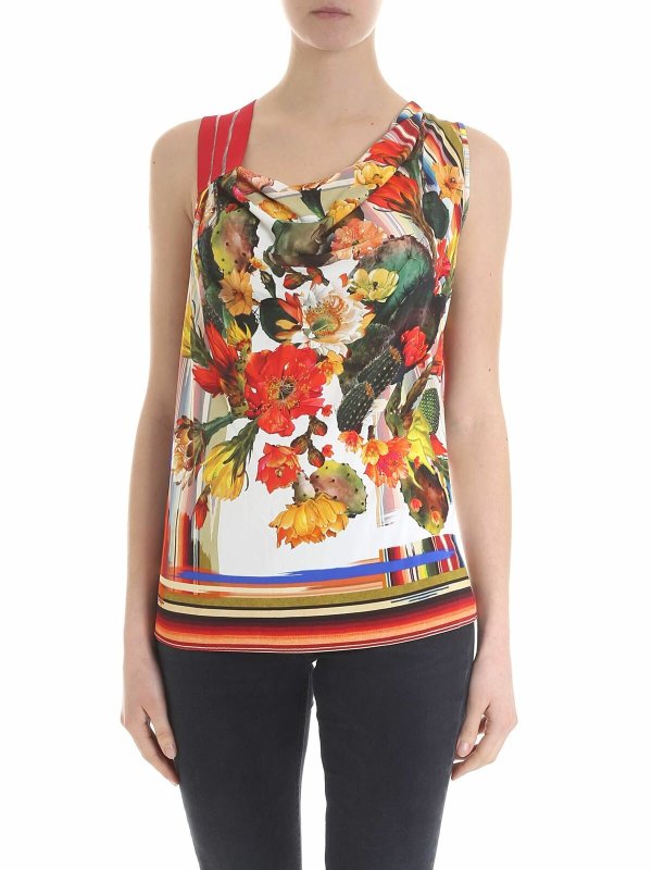 FUZZI: maglie e camicie - Top in viscosa multicolor