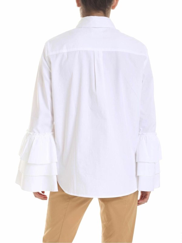 iKRIX FUZZI: shirts - White shirt with flounces