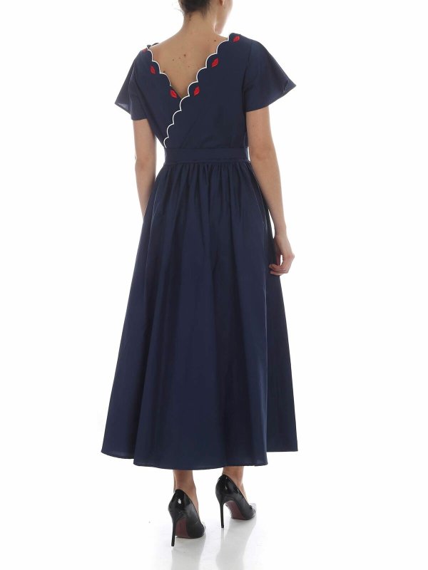 iKRIX Vivetta: maxi dresses - Olbia embroidered bell dress in blue