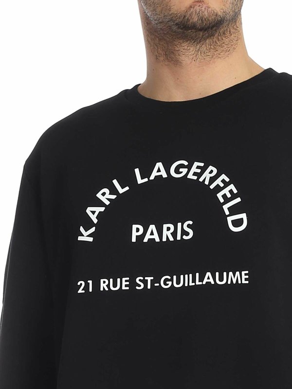 Rue Lagerfeld sweatshirt in black shop online: KARL LAGERFELD