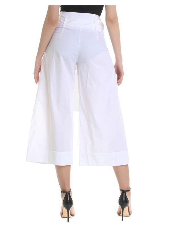 iKRIX FUZZI: pantaloni casual - Pantalone crop ampio bianco
