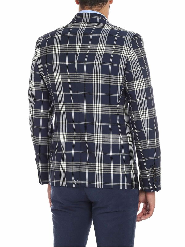 iKRIX VIVIENNE WESTWOOD: giacche blazer - Giacca stampa tartan blu