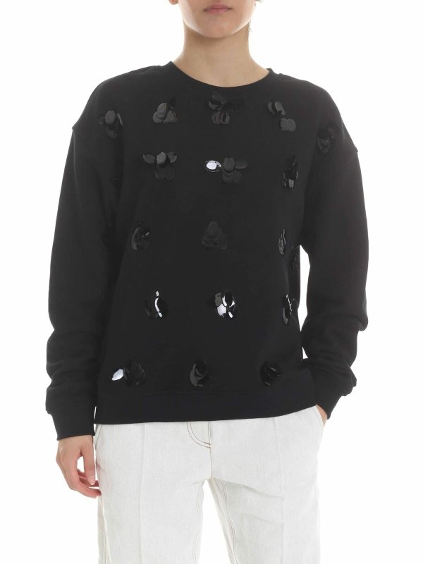 McQ Alexander Mcqueen: Sweatshirts & Sweaters - Decorated sweatshirt in black