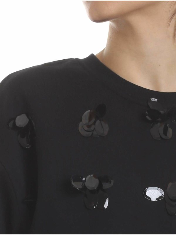 Decorated sweatshirt in black shop online: McQ Alexander Mcqueen