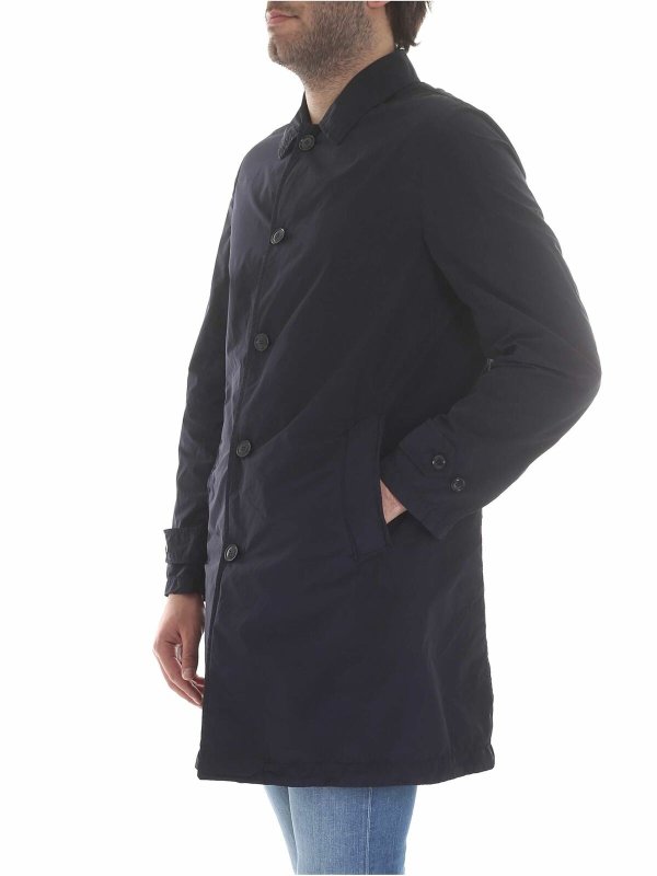ASPESI: short coats online - Lemon overcoat in blue