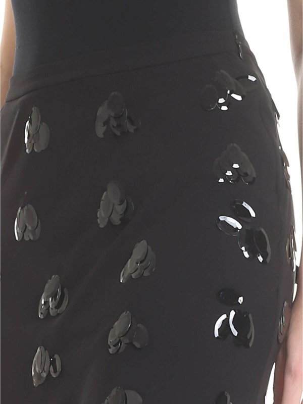 Semitransparent decorated skirtin black shop online: McQ Alexander Mcqueen