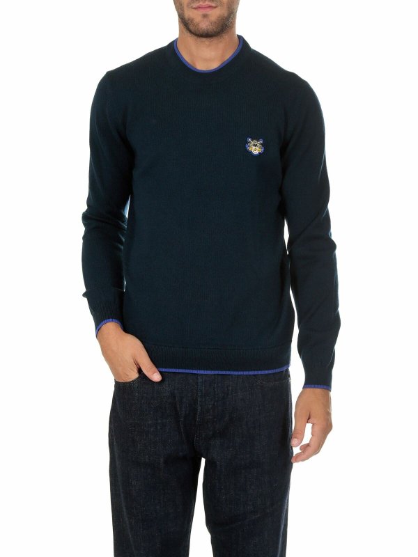 KENZO: Pull col rond - Pull Col Rond - Bleu