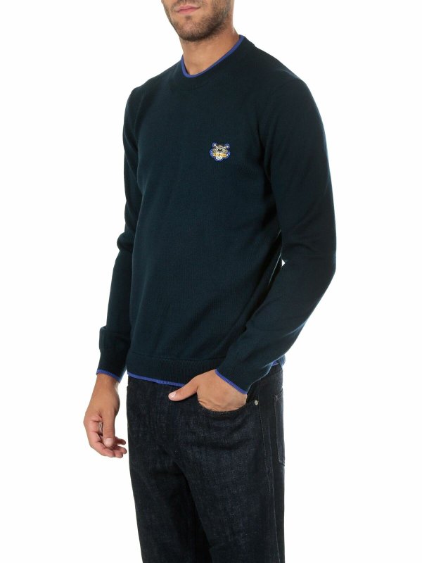 KENZO: Pull col rond online - Pull Col Rond - Bleu