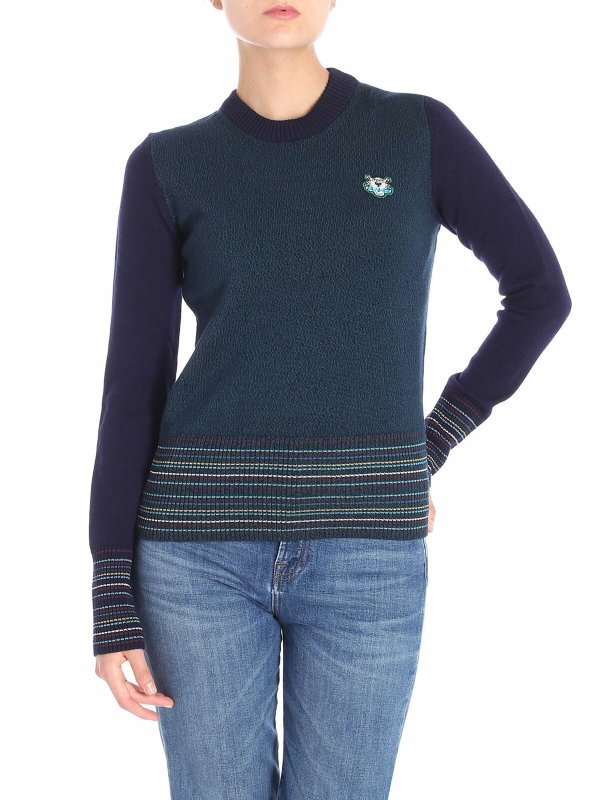 KENZO: Rollkragenpullover  und Polo-Ausschnitt - Rollkragenpullover - Blau