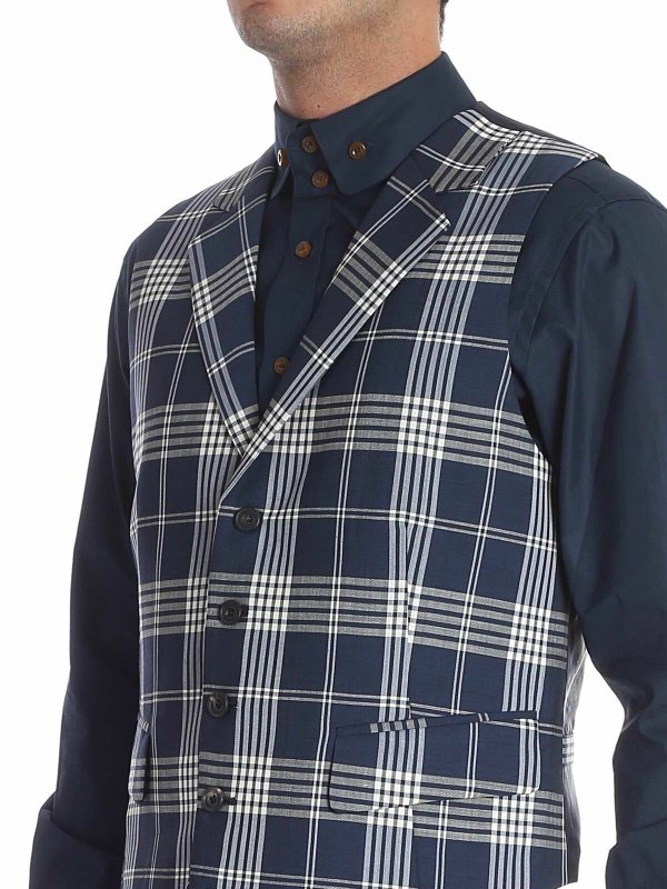 ウェストコート/ジレ - ブルー shop online: VIVIENNE WESTWOOD