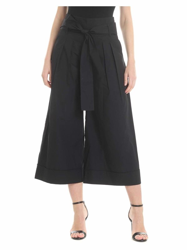 FUZZI: Pantalons casual - Pantalons Décontractés - Noir