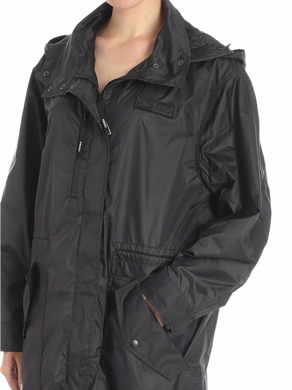 Black Hyper parka jacket shop online: KENZO