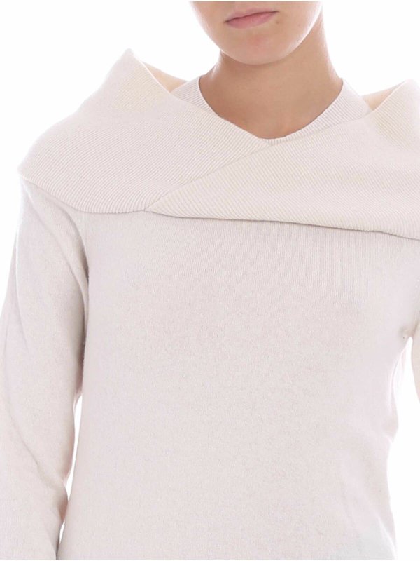 Pull Col Roulé - Blanc shop online: FUZZI