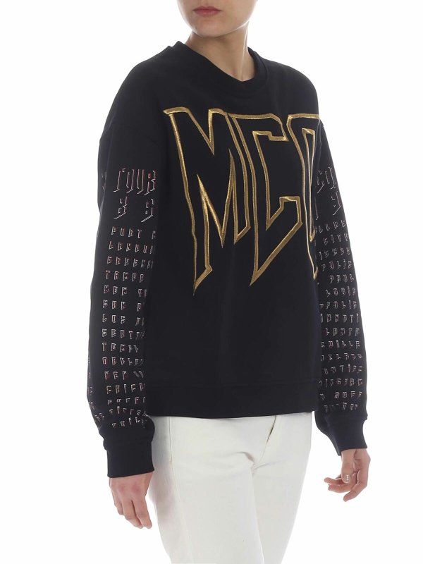 McQ Alexander Mcqueen: Sweatshirts & Sweaters online - Black sweatshirt with McQ logo