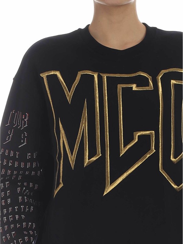 Black sweatshirt with McQ logo shop online: McQ Alexander Mcqueen