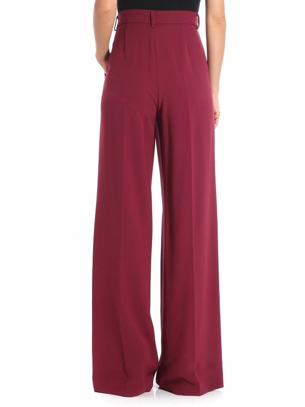 iKRIX Vivetta: casual trousers - Giorgione burgundy palazzo trousers