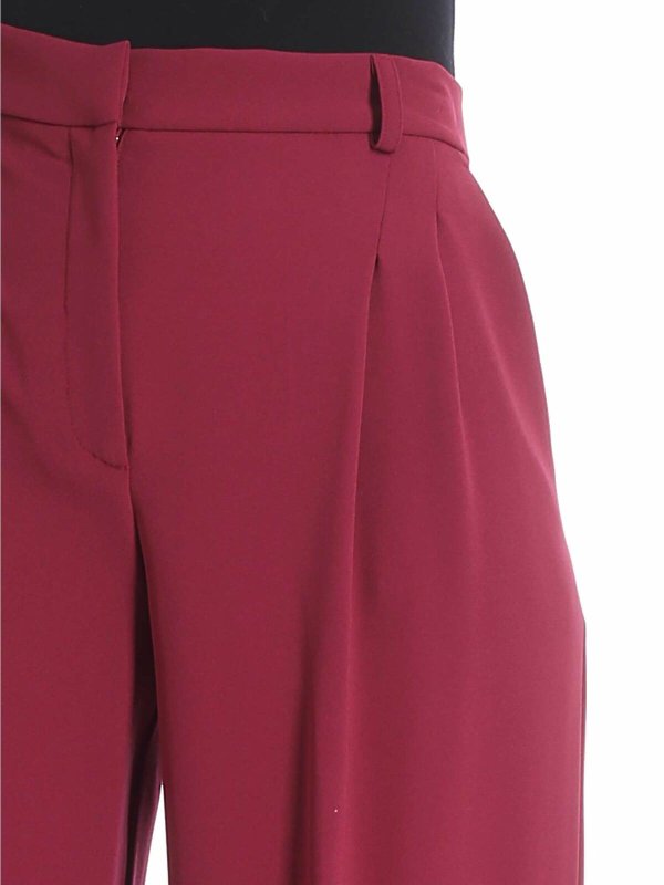 Giorgione burgundy palazzo trousers shop online: Vivetta