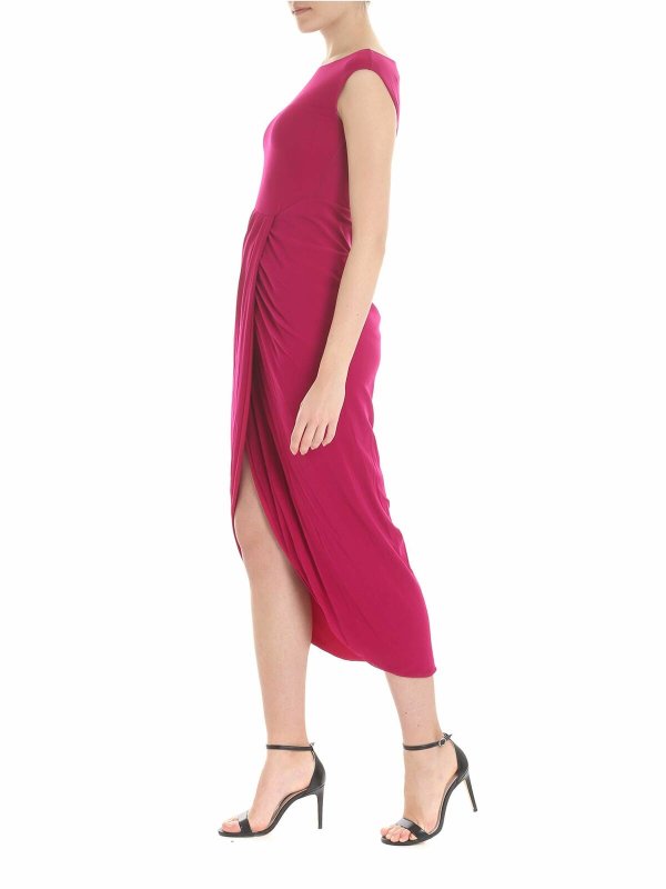 FUZZI: maxi dresses online - Sleeveless cyclamen dress