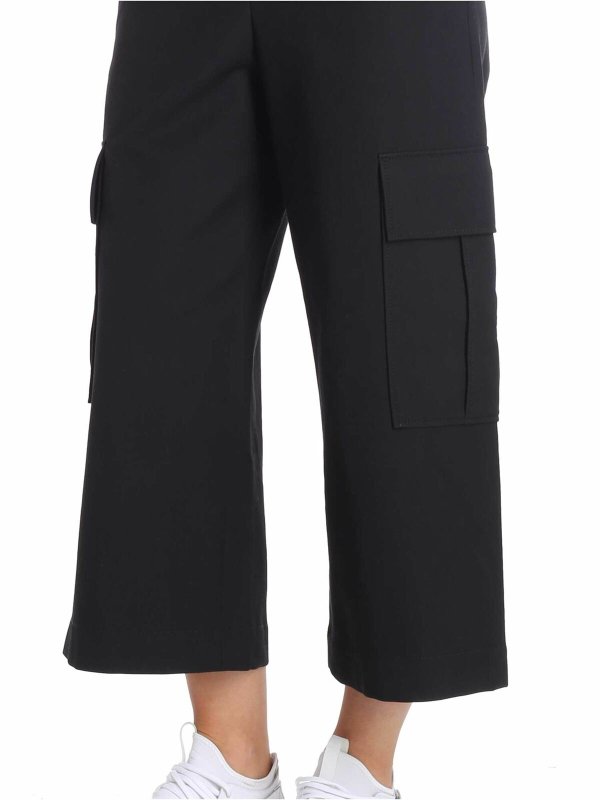 Black crop trousers with pockets shop online: KENZO