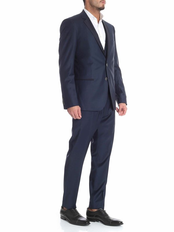 KARL LAGERFELD: suits online - Blue two-button wool dress