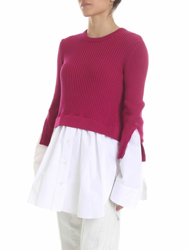 KENZO: crew necks online - Fuchsia and white shirt pullover